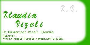 klaudia vizeli business card